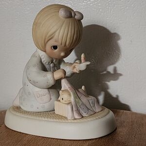 Precious Moments Figurine - Blonde and Pastel Colors